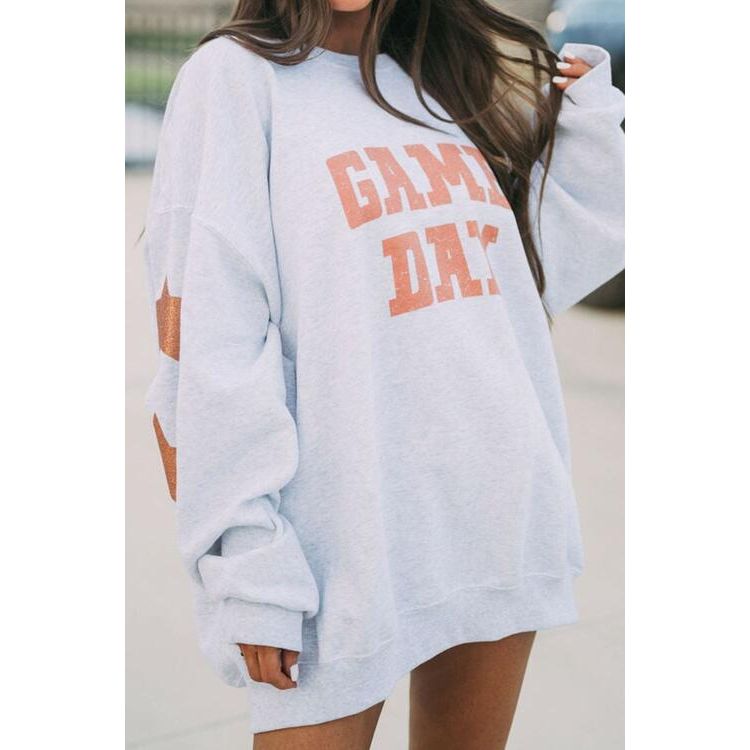 GAME DAY Long Sleeve Round Neck Sweatshirt