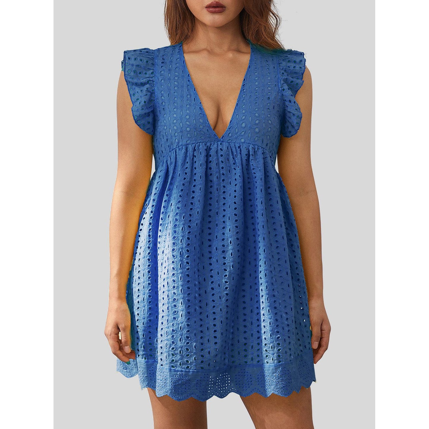 Ruffled Up Eyelet Dress