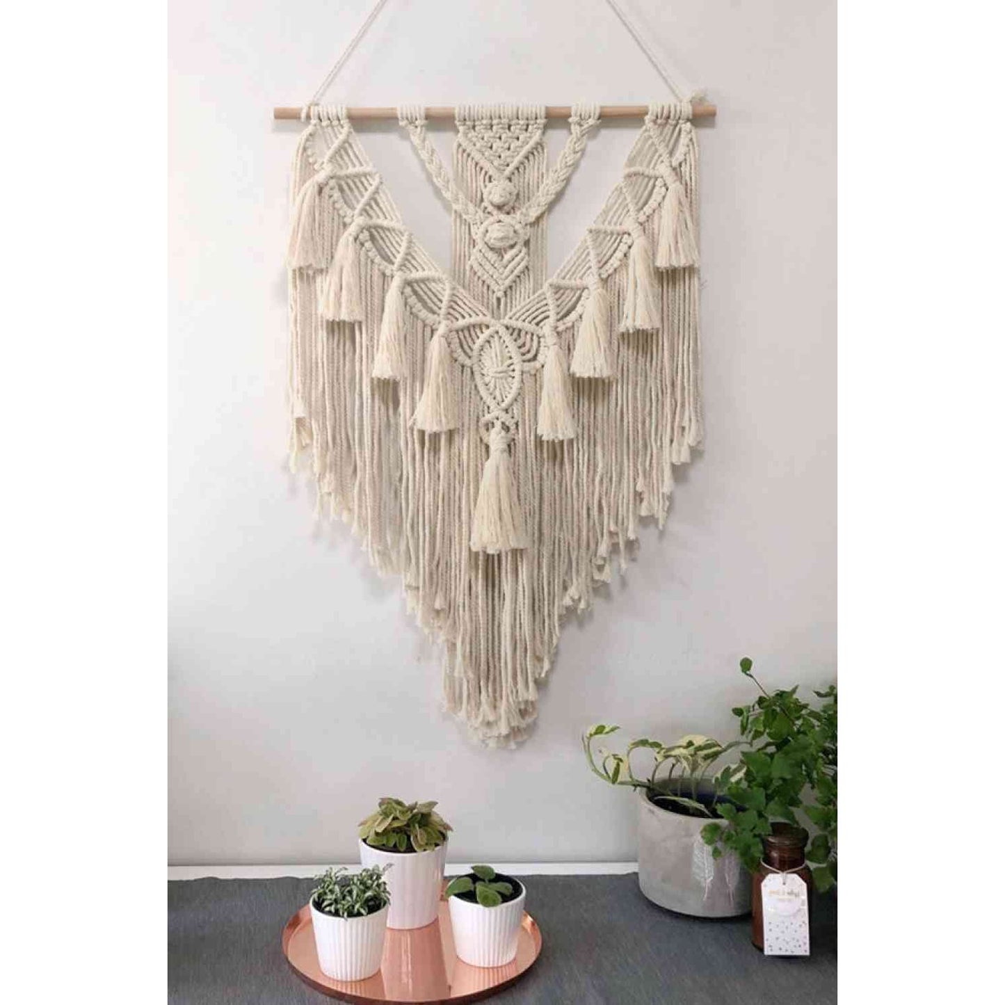 Macrame Fringe Wall Hanging Decor