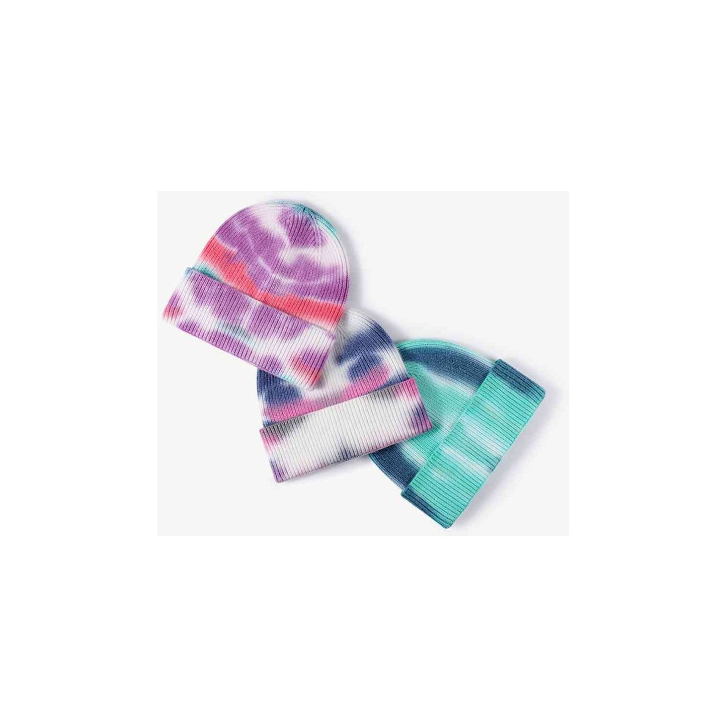 Tie-Dye Cuffed Knit Beanie