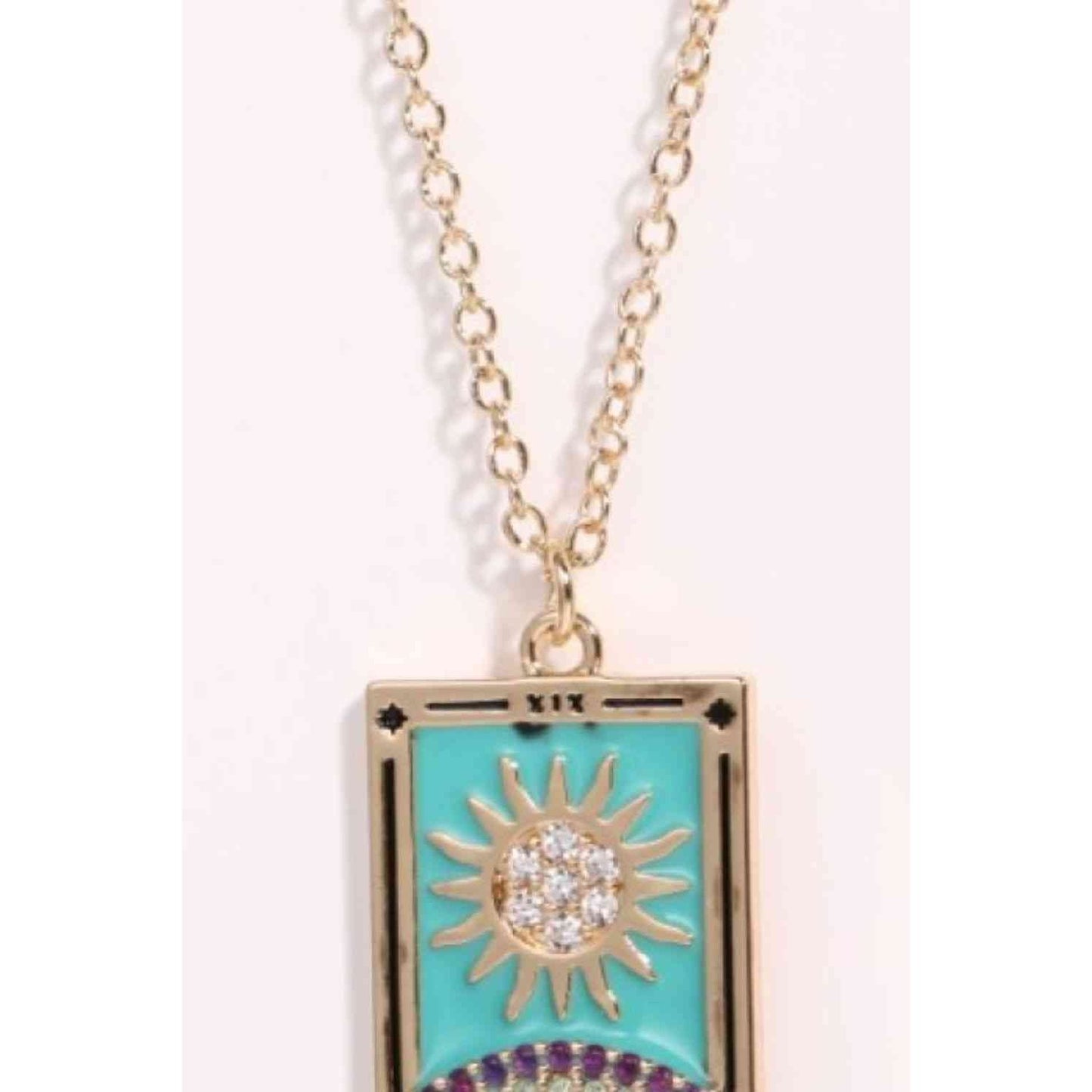 Tarot Card Pendant Stainless Steel Necklace