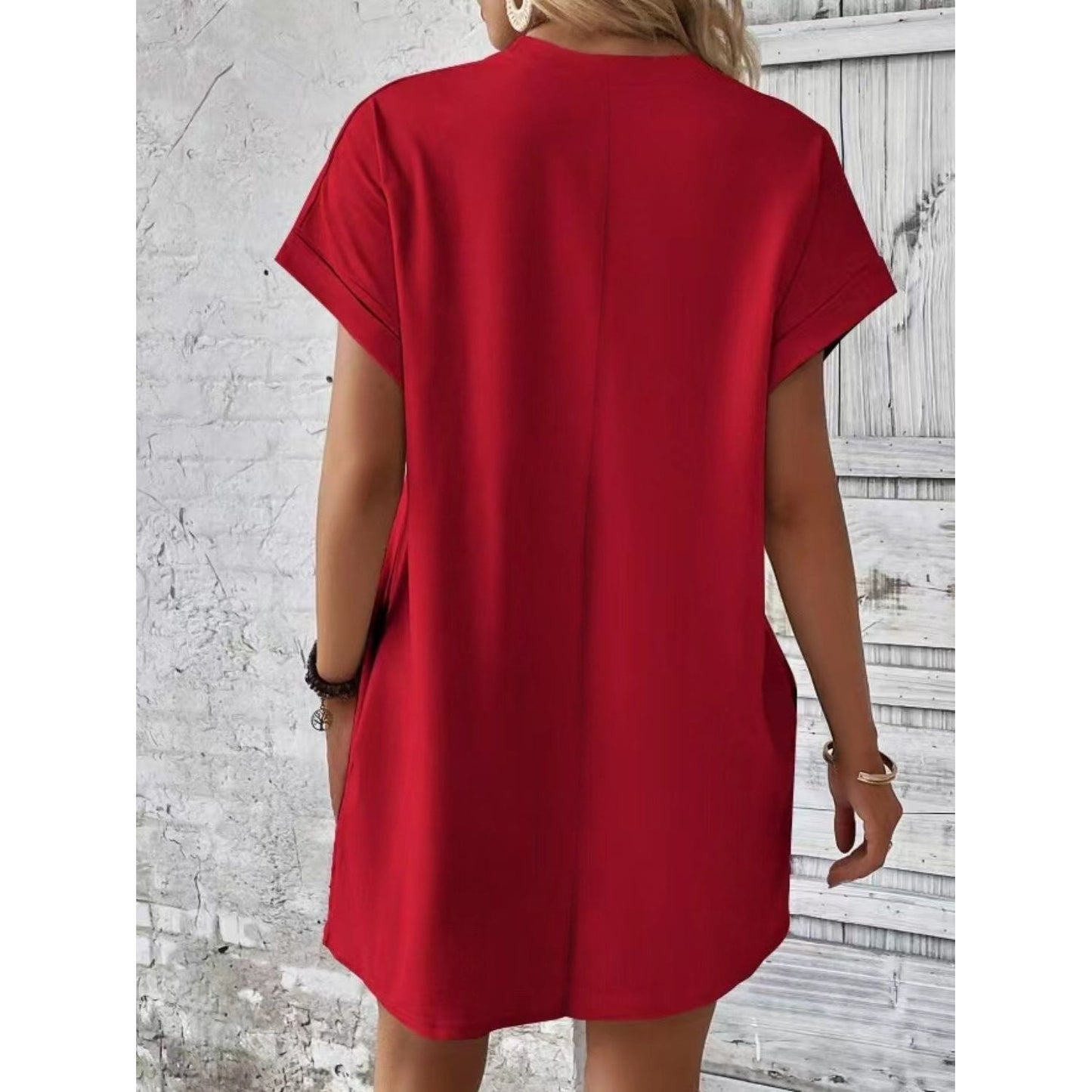 Pocketed Tee Dress