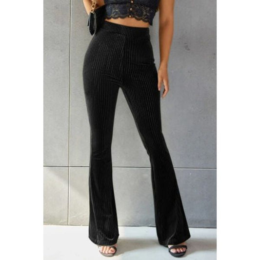 Comfy Cozy Ribbed High Waist Flare Pants