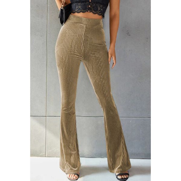 Comfy Cozy Ribbed High Waist Flare Pants