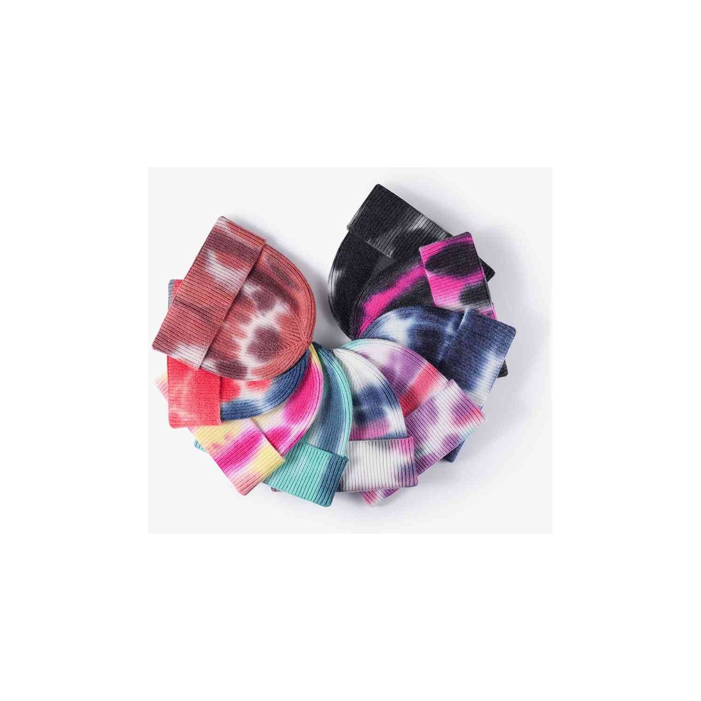 Tie-Dye Cuffed Knit Beanie