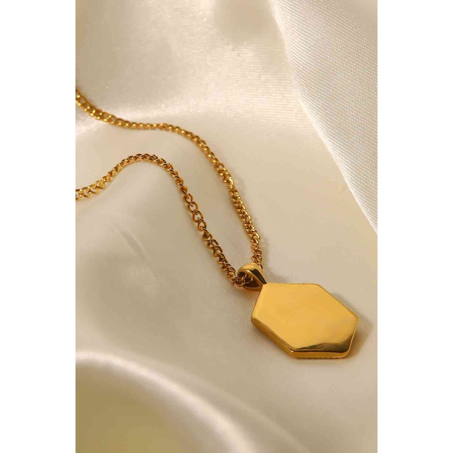 18K Gold Plated Snake Geometric Pendant Necklace