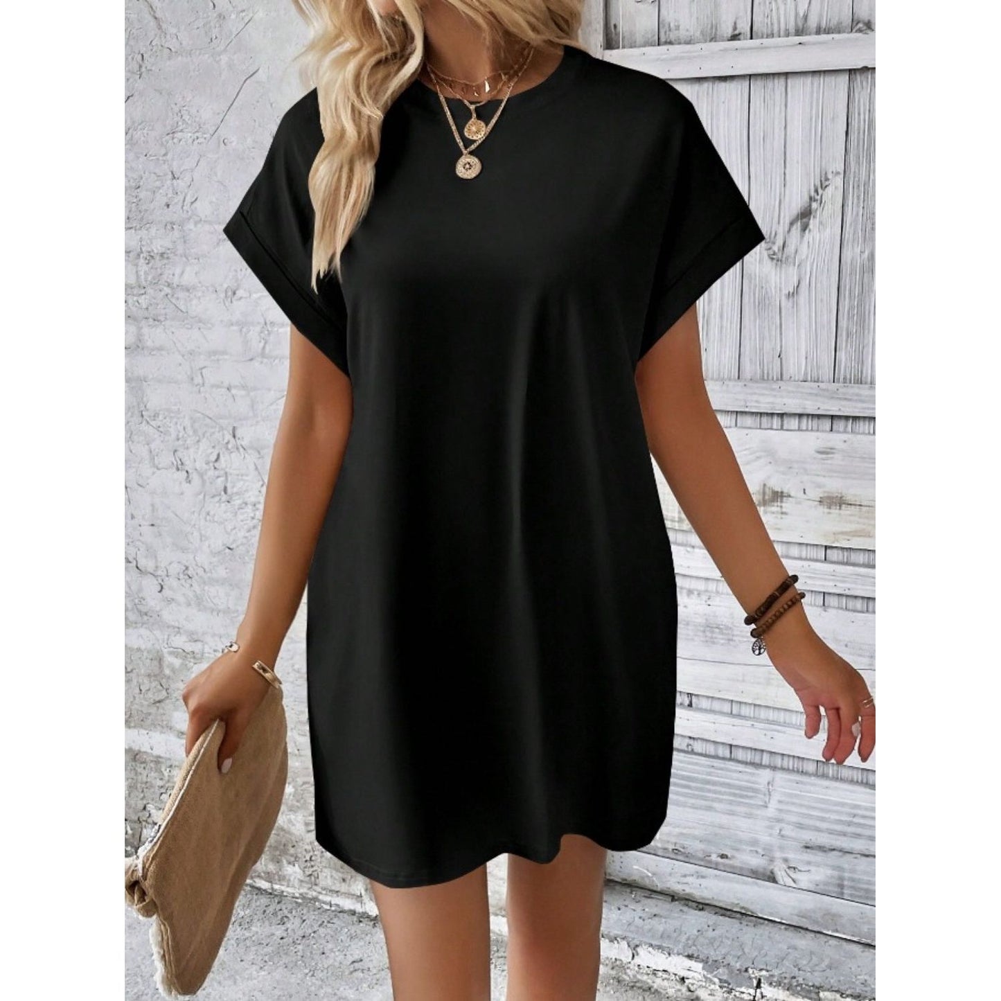 Pocketed Tee Dress