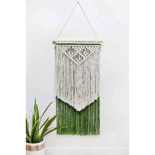 Contrast Fringe Handmade Macrame Wall Hanging