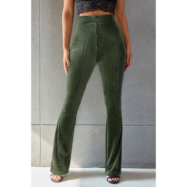 Comfy Cozy Ribbed High Waist Flare Pants